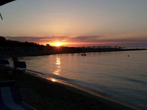 Tramonto sul lido         